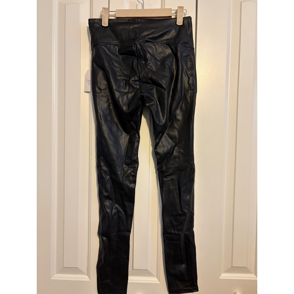 Time and Tru High Rise‎ Skinny Faux Leather Leggings Black Size Medium 8-10 NWT - Picture 4 of 5